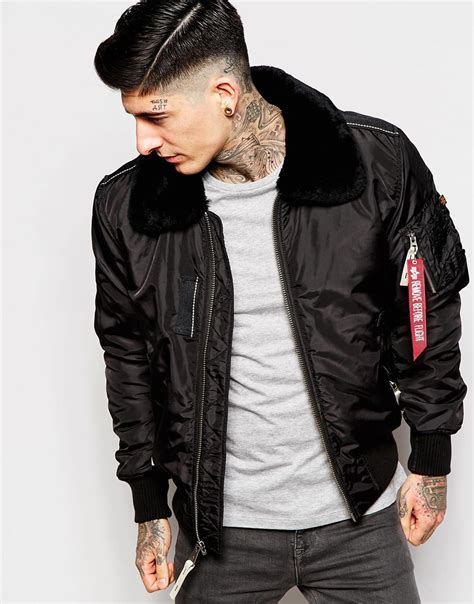 bomber jacket faux fur men